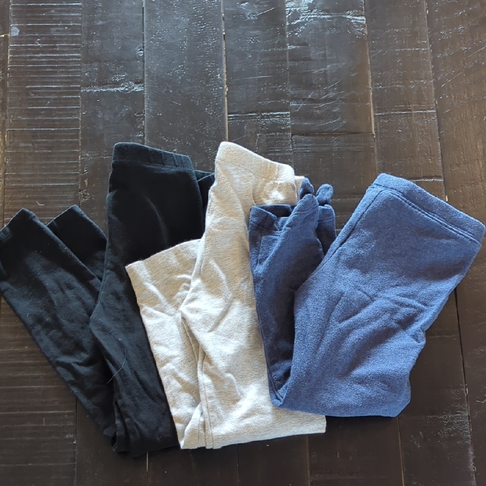 Kids' Black, Gray, and Blue Leggings Set